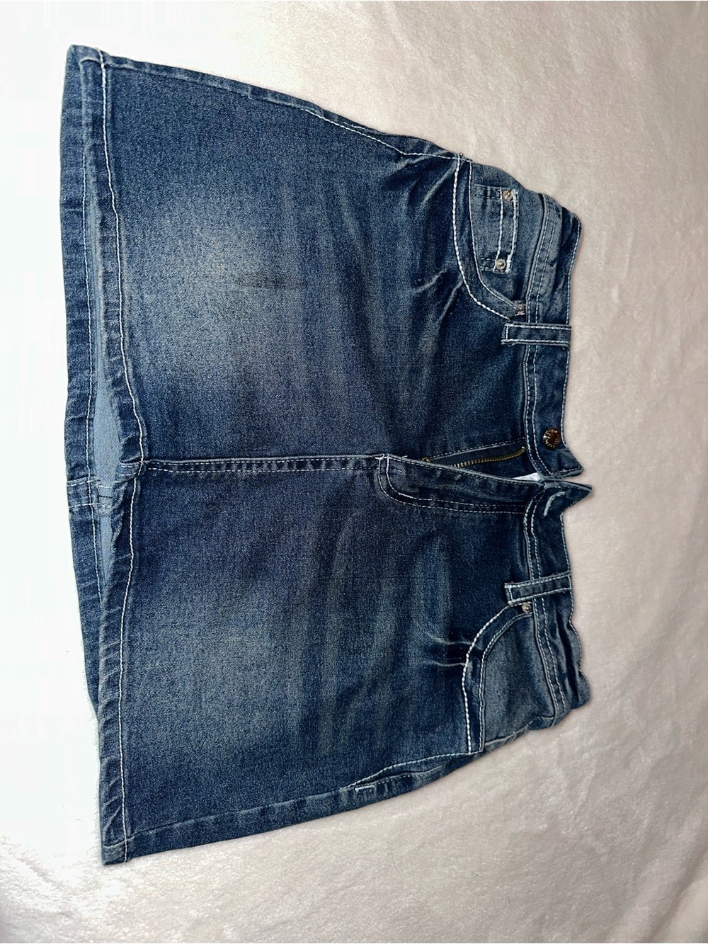 ROMWE Women's Dark Blue Denim Shorts